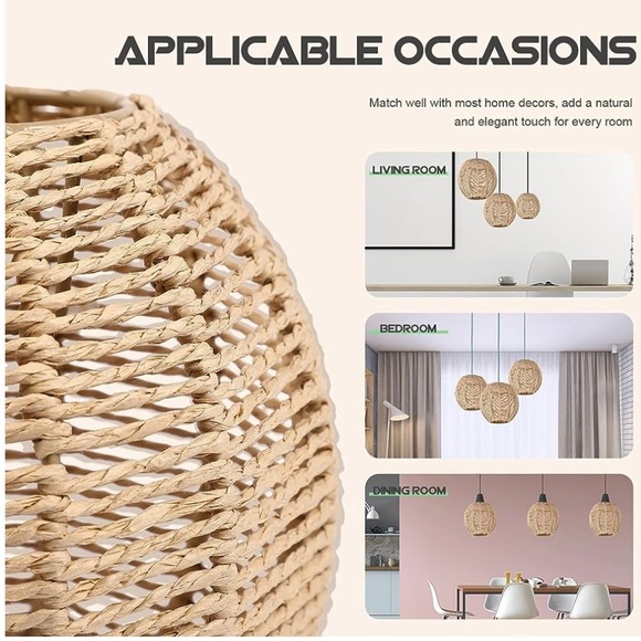 Simulation Rattan Lamp Shade - Picture 6 of 13